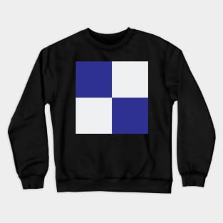 Leicester City Blue and White Checkered Fan Flag Crewneck Sweatshirt